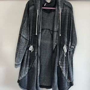 FP Movement by Free People Gray Hooded Jacket